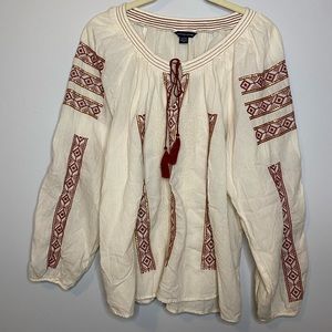 American Eagle embroidered tunic top